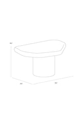 Black Concrete Indoor/Outdoor Coffee Table by Splendido Detti, alternate view 12