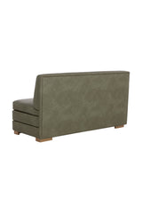 Green Leather Banquette by Splendido Radcliff Bench, alternate view 5