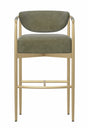 Gold Framed Leather-Look Bar Stool by Splendido Heloise Barstool, alternate view 3