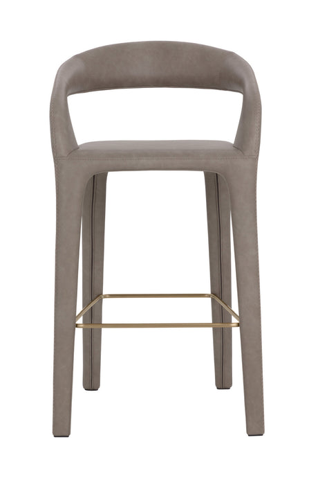 Open-Back Leather Bar Stool by Splendido Atika Barstool, alternate view 3