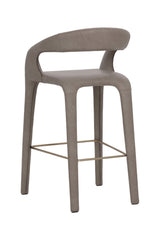 Open-Back Leather Bar Stool by Splendido Atika Barstool, alternate view 5