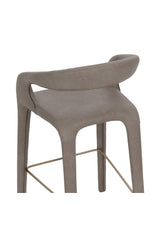 Open-Back Leather Bar Stool by Splendido Atika Barstool, alternate view 6