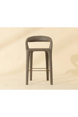 Open-Back Leather Bar Stool by Splendido Atika Barstool, alternate view 9