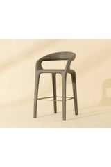 Open-Back Leather Bar Stool by Splendido Atika Barstool, alternate view 8