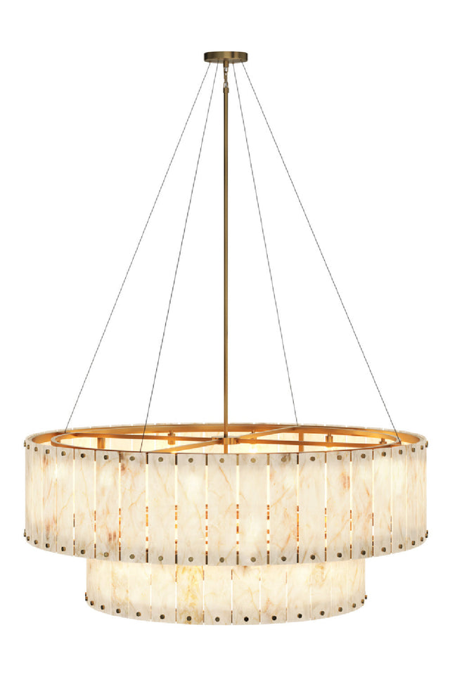 2-Tier Alabaster Chandelier by Splendido Apsara