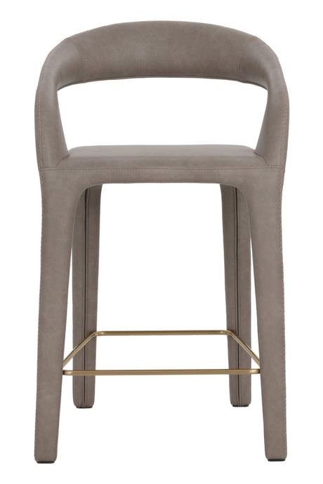 Sleek Upholstered Counter Stool by Splendido Atika