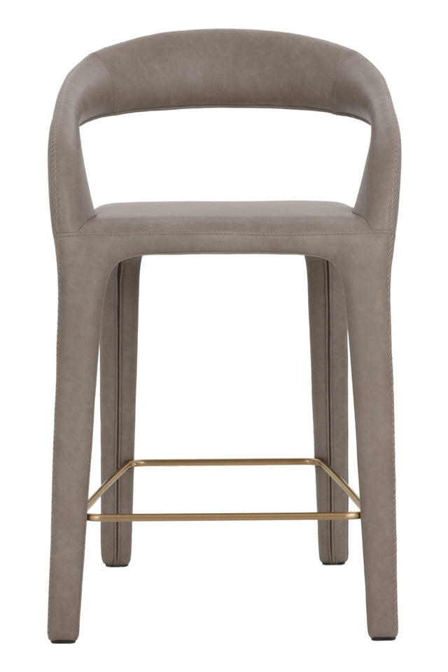 Sleek Upholstered Counter Stool by Splendido Atika