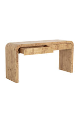 Burl Veneer Console Table by Splendido Rowena, alternate view 4