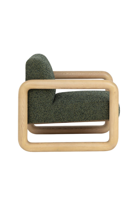 Green Textured Fabric Lounge Chair by Splendido Nubo Accent Chair, alternate view 4