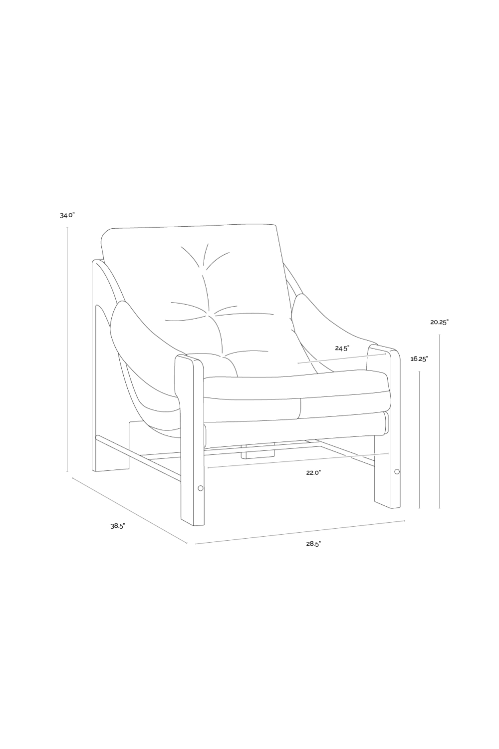 Reclined Leather Lounge Chair by Splendido Rafferty Accent Chair, alternate view 7