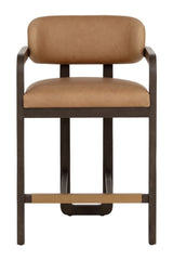 Brown Oak Framed Counter Stool by Splendido Madrone
