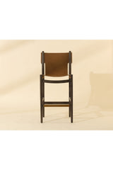 Brown Nubuck Leather Bar Stool by Splendido Argus Barstool, alternate view 7