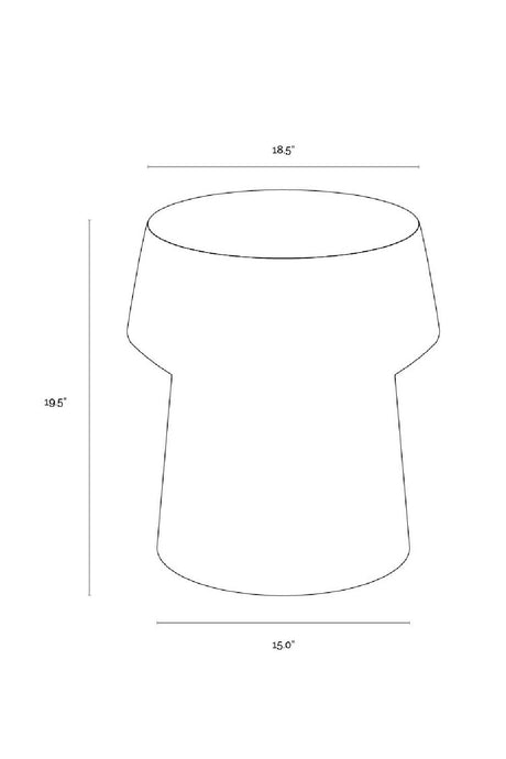 Marble Look Indoor/Outdoor End Table by Splendido Brie Side Table, alternate view 29