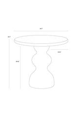 Marble-Look Indoor/Outdoor Concrete Bistro Table by Splendido Raul Outdoor Dining Table, alternate view 20