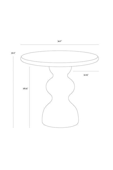 Marble-Look Indoor/Outdoor Concrete Bistro Table by Splendido Raul Outdoor Dining Table, alternate view 20