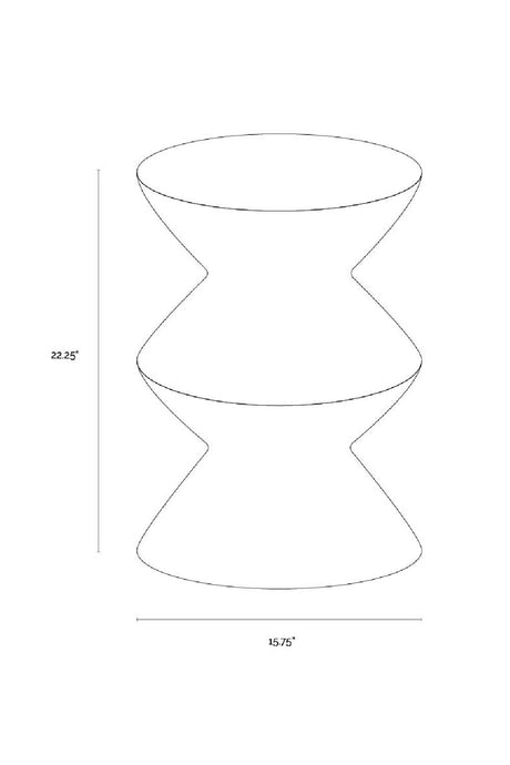 Layered Concrete Indoor/Outdoor End Table by Splendido Union Outdoor Side Table, alternate view 9