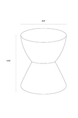 White Hourglass Indoor/Outdoor End Table by Splendido Logan Side Table, alternate view 13