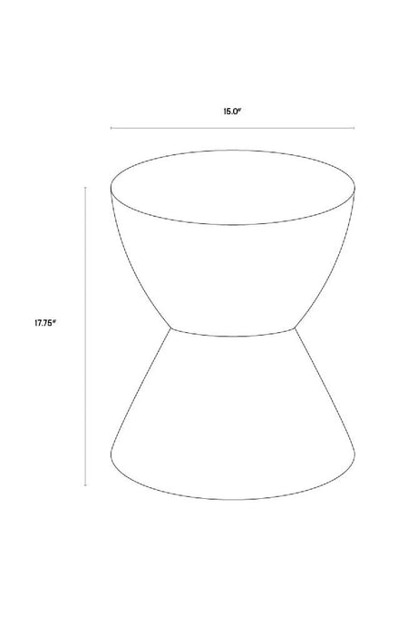 White Hourglass Indoor/Outdoor End Table by Splendido Logan Side Table, alternate view 13