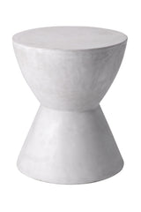 White Hourglass Indoor/Outdoor End Table by Splendido Logan Side Table, alternate view 4