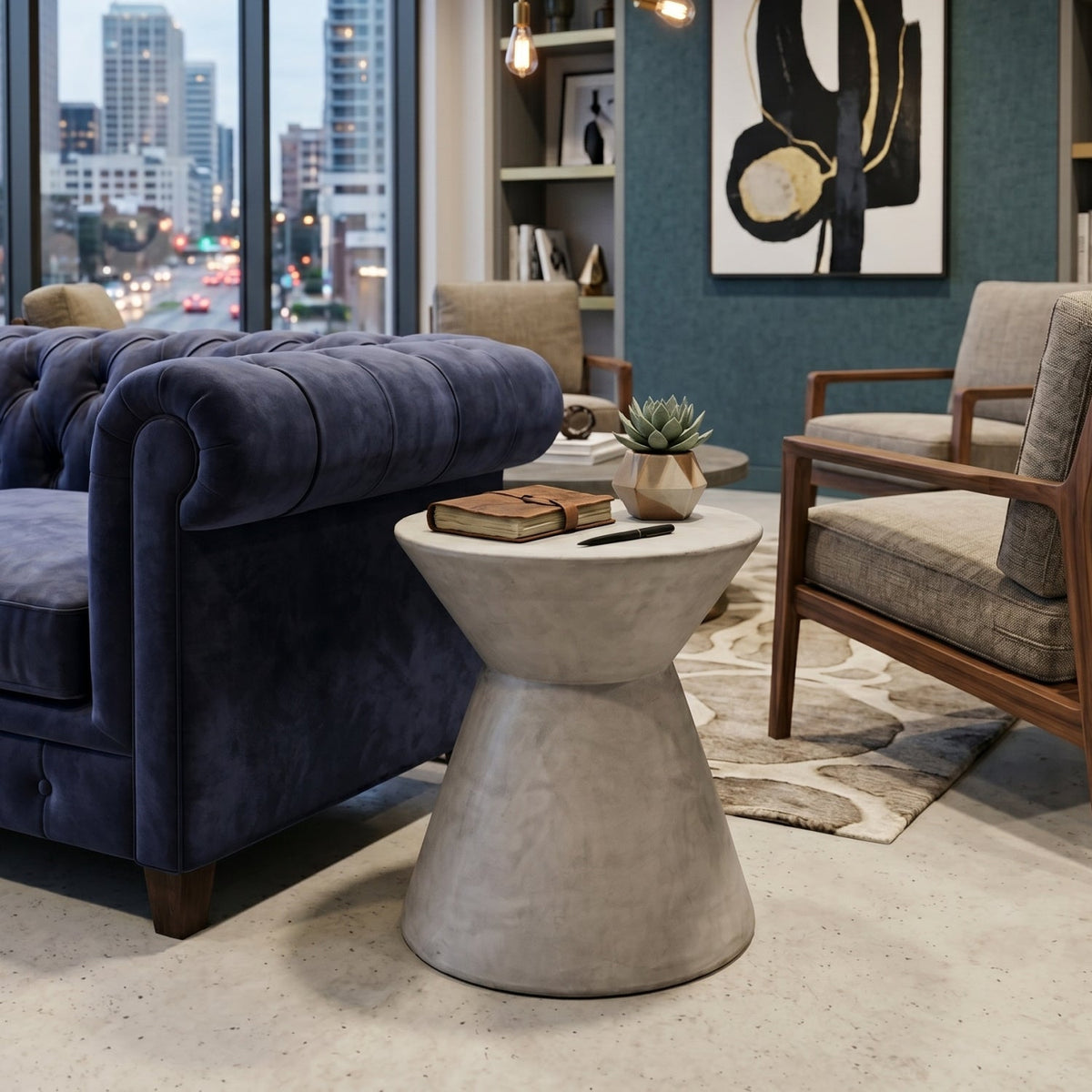 Concrete Indoor/Outdoor End Table by Splendido Astley Outdoor Side Table, alternate view 8