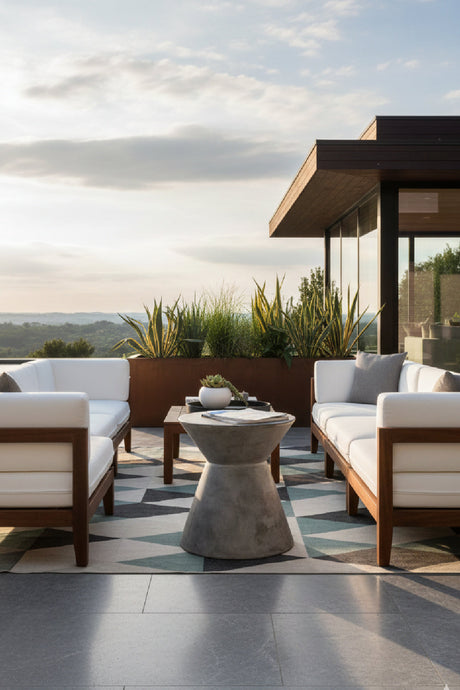 Concrete Indoor/Outdoor End Table by Splendido Astley Outdoor Side Table, alternate view 9