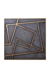 Gold Lines Framed Art by Splendido In A Maze Art Print