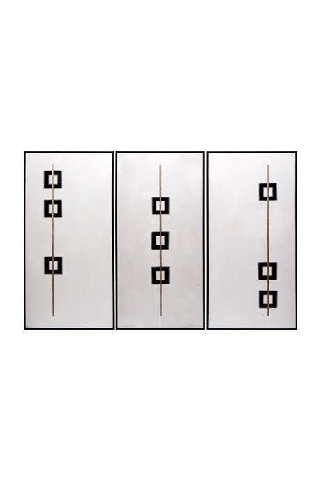 Minimalist Abstract Wall Art Set of 3 by Splendido Boxed In Art Print