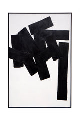 Black Abstract Painting by Splendido Building Blocks Art Print