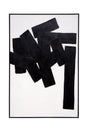 Black Abstract Painting by Splendido Building Blocks Art Print