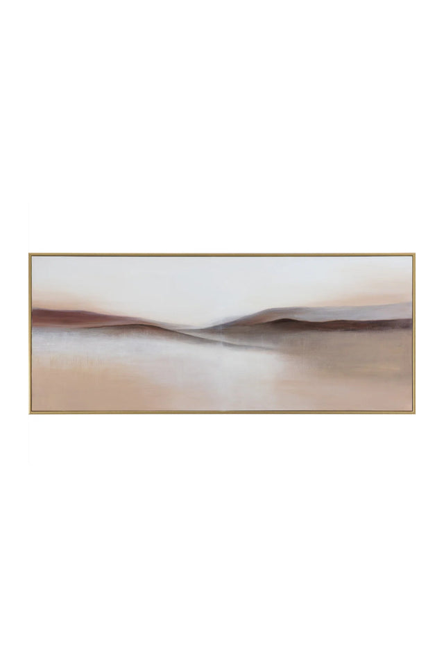 Brown Minimalist Landscape Art by Splendido Desert Sands Art Print
