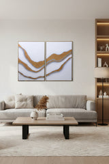 Modern Geometric Art Set (2) by Splendido Gold Abyss Art Print, alternate view 2