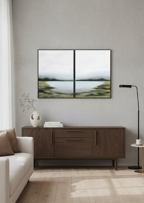 Diptych Scenic Wall Art Set (2) by Splendido Lakeside Views Art Print, alternate view 2