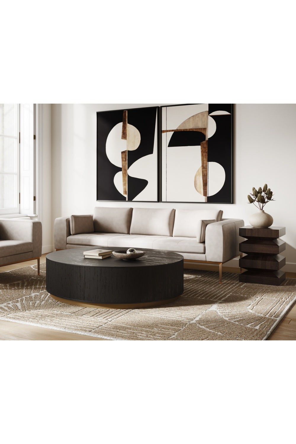 Black Abstract Modern Art Set (2) by Splendido Good Neighbours Art Print, alternate view 5