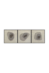 Taupe Abstract Art Set (3) by Splendido Zen Garden Art Print