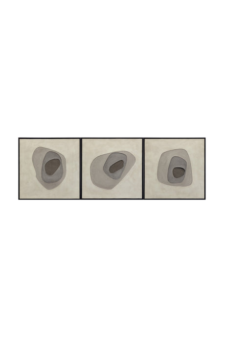 Taupe Abstract Art Set (3) by Splendido Zen Garden Art Print