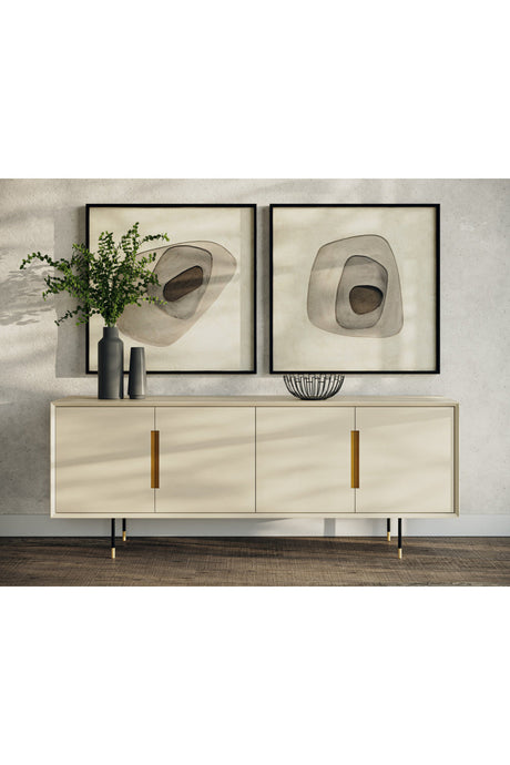 Taupe Abstract Art Set (3) by Splendido Zen Garden Art Print, alternate view 6