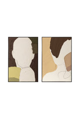 Face Outline Textured Art by Splendido Strike A Pose Art Print, alternate view 3