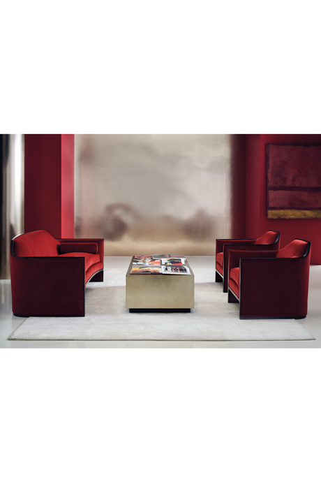 Velvet Angular Lounge Chair | Caracole The Cat's Meow | Oroa.com