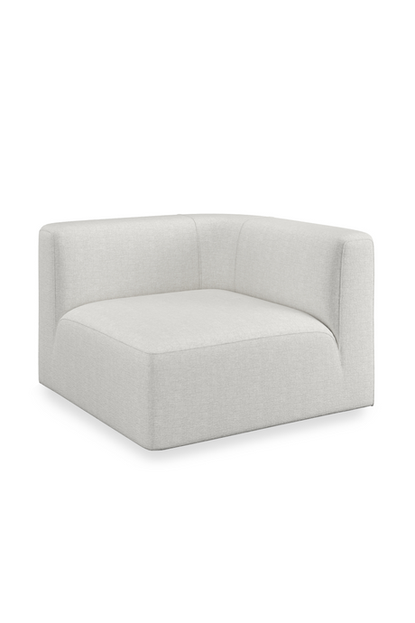 White Ribbed Linen Lounge Chair | Caracole Rhythm | Oroa.com
