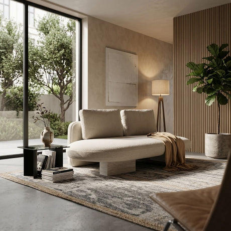 Ecru Linen Armless Bumper | Caracole Overlap