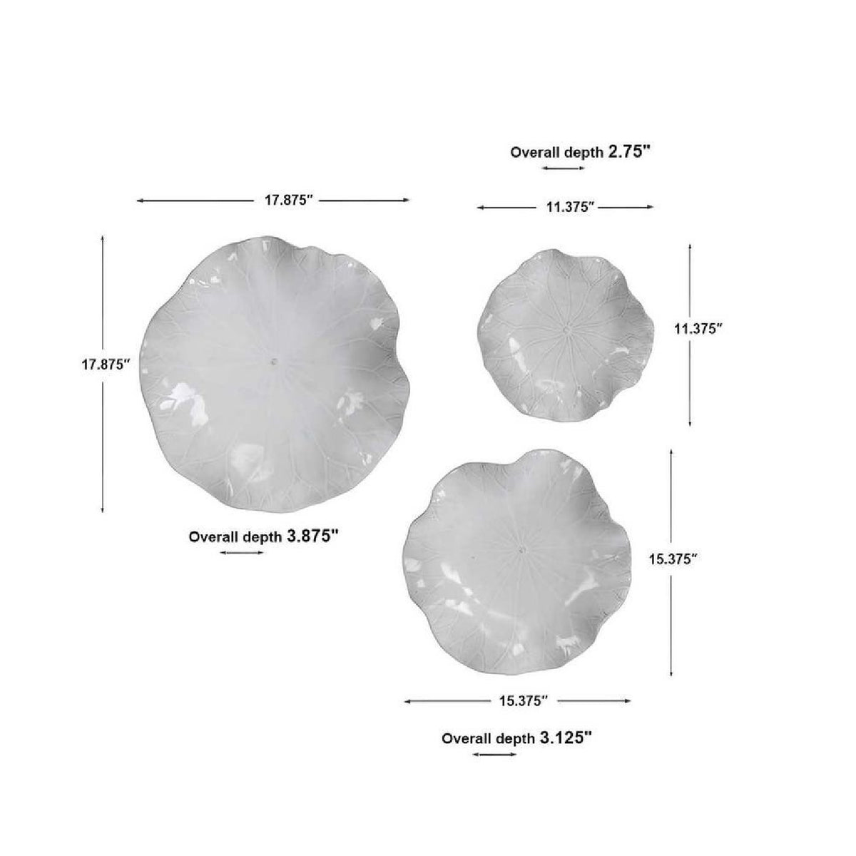 Modern European furniture - Ceramic Flowers Indoor/Outdoor Wall Decor Set (3) - www.oroa.com
