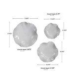 Modern European furniture - Ceramic Flowers Indoor/Outdoor Wall Decor Set (3) - www.oroa.com