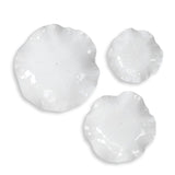 Modern European furniture - Ceramic Flowers Indoor/Outdoor Wall Decor Set (3) - www.oroa.com