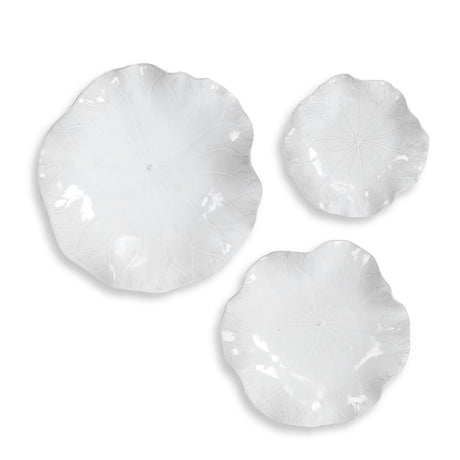 Modern European furniture - Ceramic Flowers Indoor/Outdoor Wall Decor Set (3) - www.oroa.com