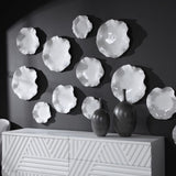 Modern European furniture - Ceramic Flowers Indoor/Outdoor Wall Decor Set (3) - www.oroa.com