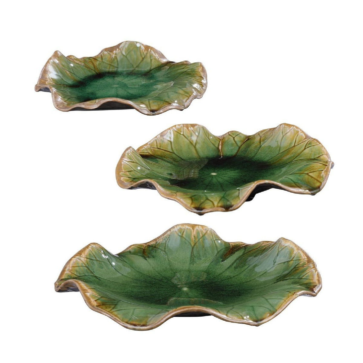Modern European furniture - Ceramic Flowers Indoor/Outdoor Wall Decor Set (3) - www.oroa.com