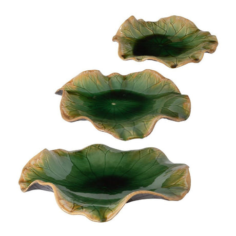 Modern European furniture - Ceramic Flowers Indoor/Outdoor Wall Decor Set (3) - www.oroa.com