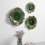 Modern European furniture - Ceramic Flowers Indoor/Outdoor Wall Decor Set (3) - www.oroa.com