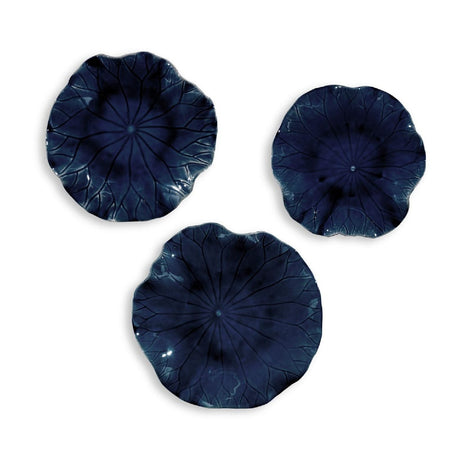 Modern European furniture - Ceramic Flowers Indoor/Outdoor Wall Decor Set (3) - www.oroa.com