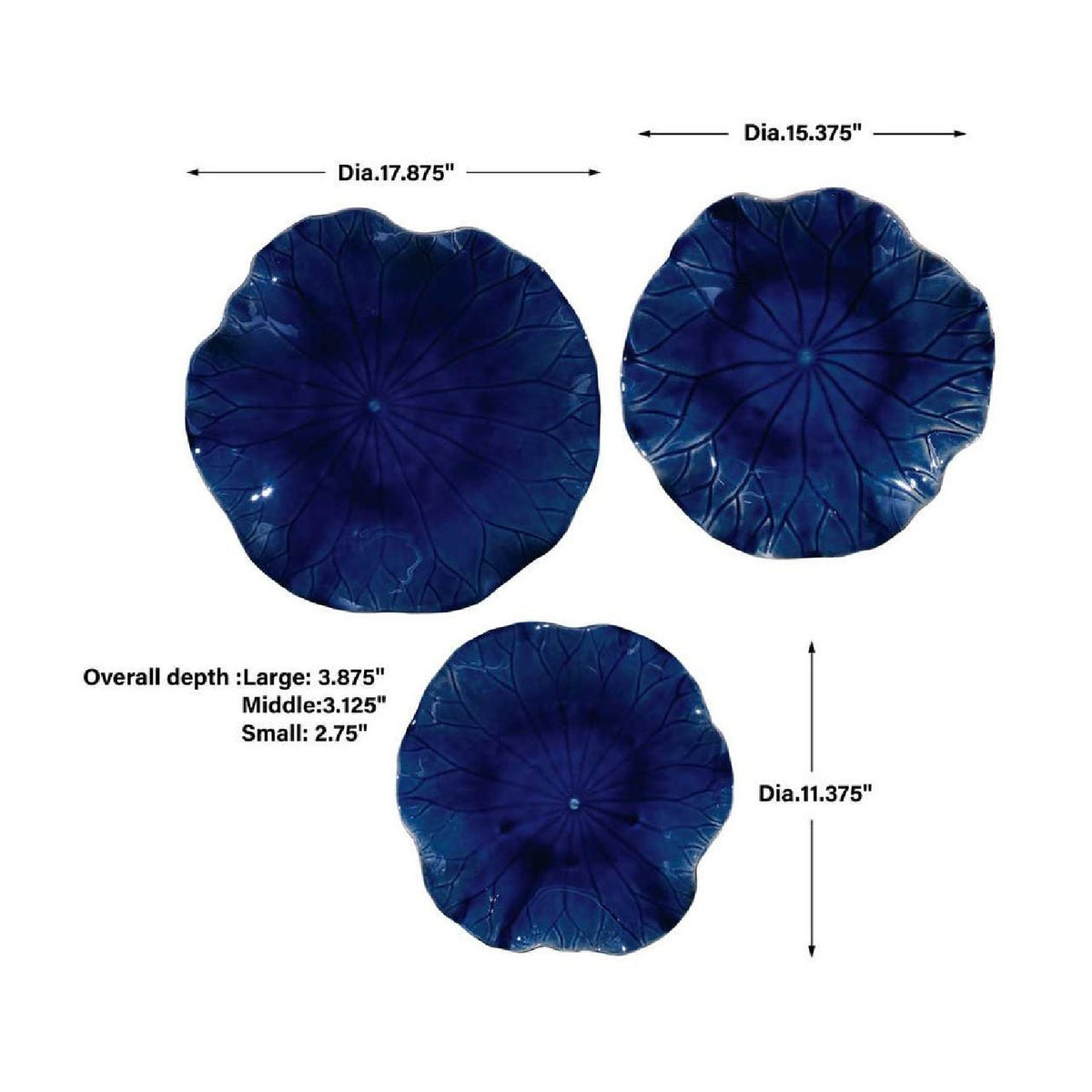 Modern European furniture - Ceramic Flowers Indoor/Outdoor Wall Decor Set (3) - www.oroa.com